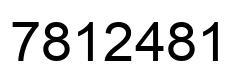 Number 7812481 black image