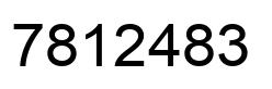 Number 7812483 black image
