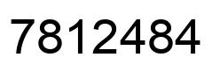Number 7812484 black image