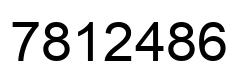 Number 7812486 black image