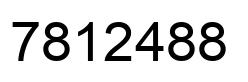 Number 7812488 black image