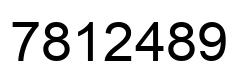 Number 7812489 black image
