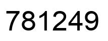 Number 781249 black image