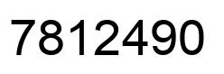 Number 7812490 black image