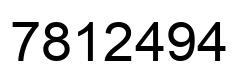 Number 7812494 black image