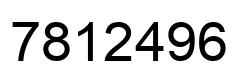 Number 7812496 black image