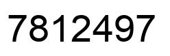 Number 7812497 black image
