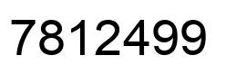 Number 7812499 black image