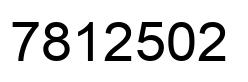 Number 7812502 black image
