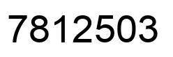 Number 7812503 black image