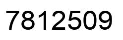 Number 7812509 black image