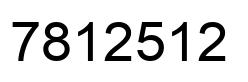 Number 7812512 black image