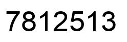 Number 7812513 black image