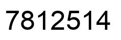 Number 7812514 black image