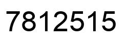 Number 7812515 black image