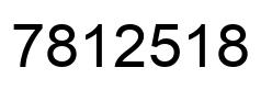 Number 7812518 black image