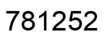 Number 781252 black image