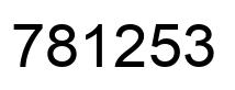 Number 781253 black image