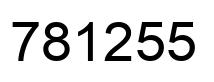 Number 781255 black image