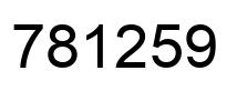 Number 781259 black image