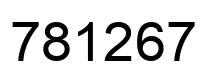 Number 781267 black image