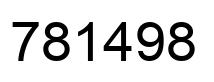 Number 781498 black image