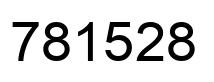 Number 781528 black image