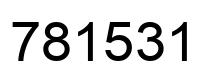 Number 781531 black image