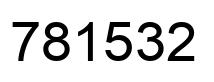 Number 781532 black image
