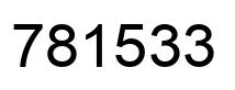 Number 781533 black image