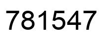 Number 781547 black image