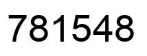 Number 781548 black image