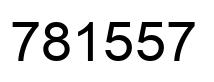 Number 781557 black image