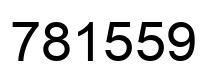 Number 781559 black image