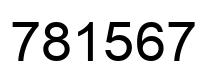 Number 781567 black image