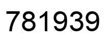 Number 781939 black image