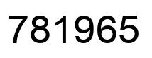 Number 781965 black image