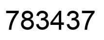 Number 783437 black image