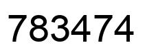Number 783474 black image