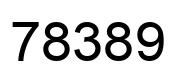 Número 78389 imagen negro