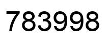 Número 783998 imagen negro