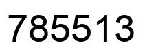 Number 785513 black image