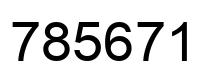 Number 785671 black image