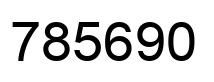 Number 785690 black image