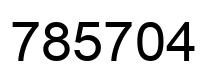 Number 785704 black image