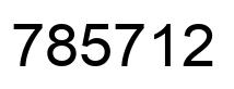 Number 785712 black image