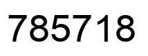 Number 785718 black image