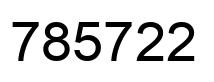 Number 785722 black image