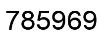 Number 785969 black image
