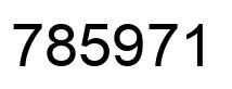 Number 785971 black image